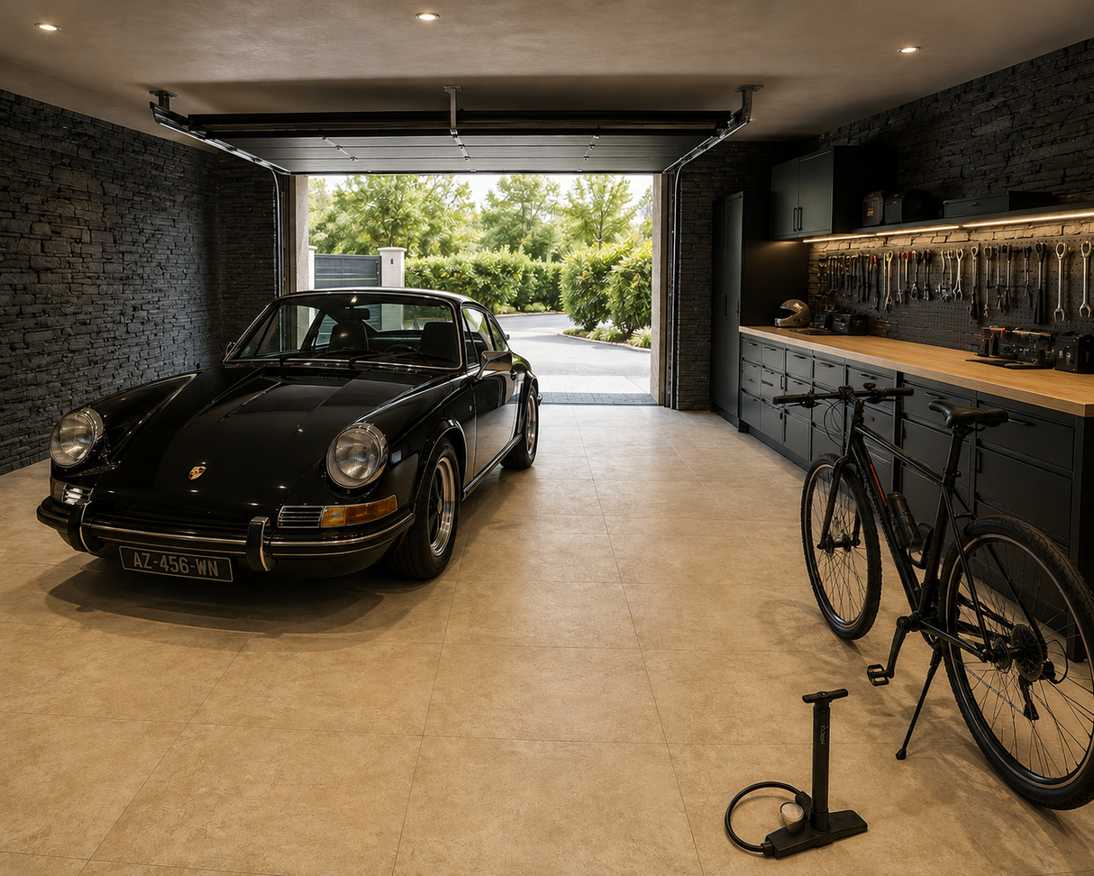 Carrelage Garage Grès Cérame Teinté dans la Masse 60x60 Serie A Beige