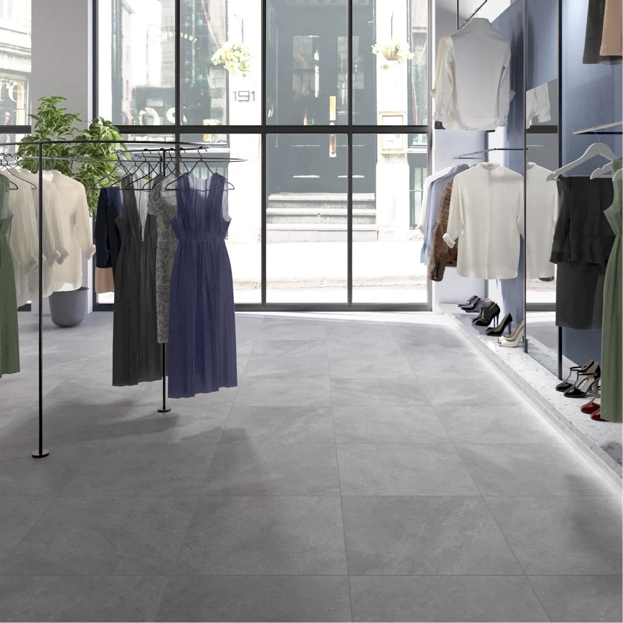 Carrelage Passage Intensif Maison Commerce 45x45 Trocadero Gris