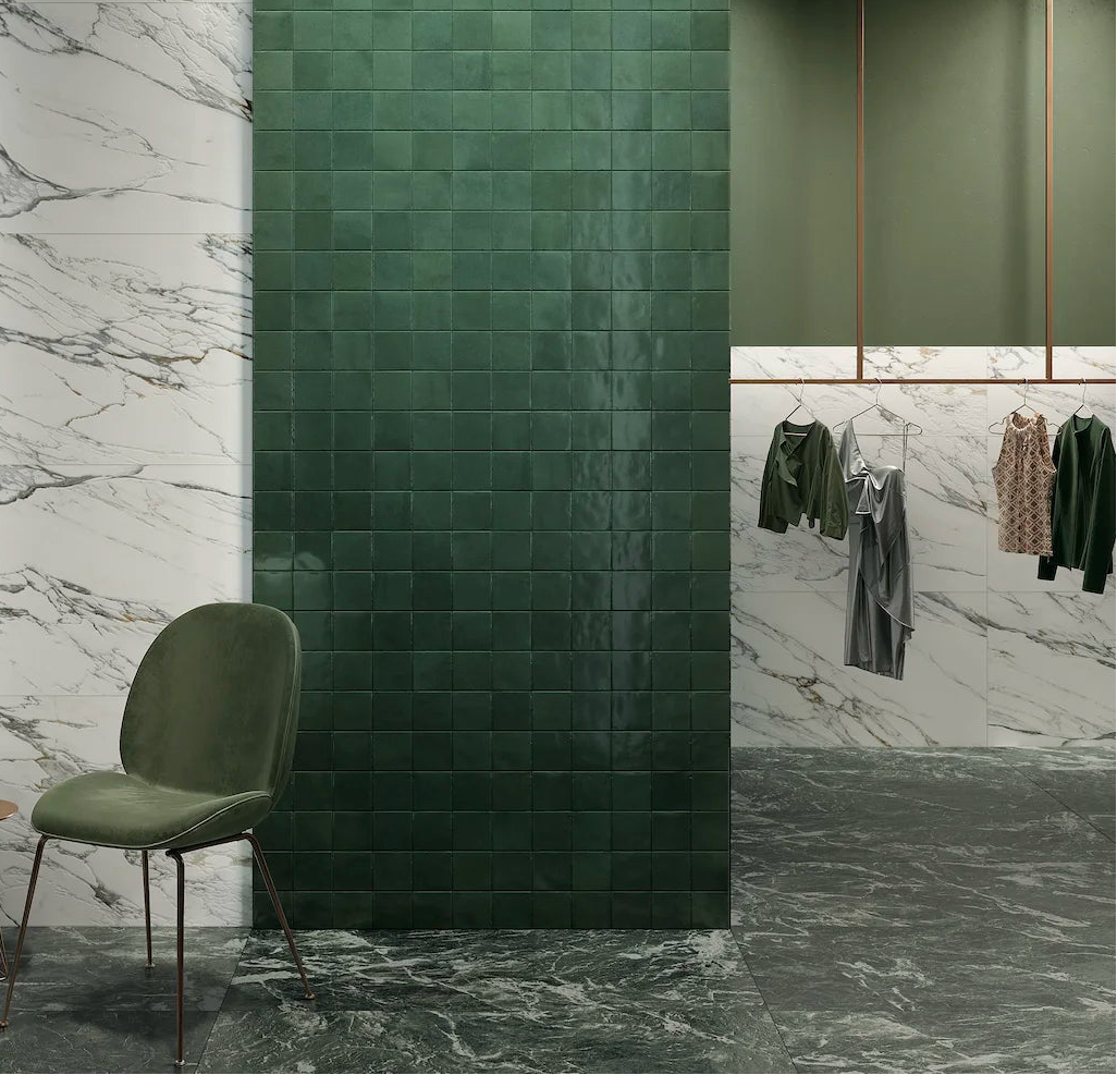 Carrelage Zellige Vert Azuli Mood Bottle Green Brillant 10x10