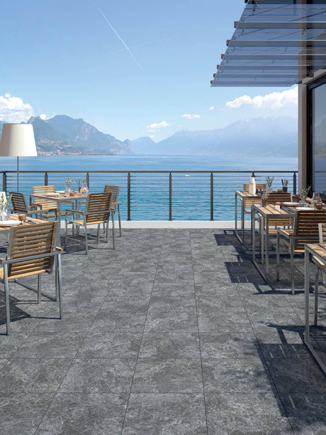 Carrelage Piscine 30x60 Massif Central Anthracite Extérieur R11