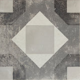 Carrelage Carreaux Ciment 20x20 Cementine Tap. A Blanc et Noir Rectifié