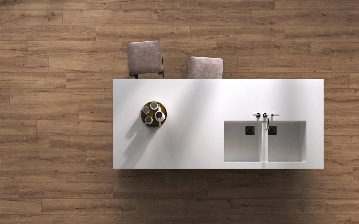 Carrelage Imitation Parquet 20x120 Hermitage Noisette R10 Rectifié