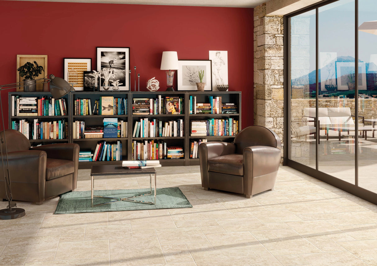 Carrelage Effet Travertin Multiformat Opus Romain - Occitanie Beige