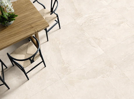 Carrelage Effet Pierre 60x60 Tempo Cotton Beige Clair Mat Rectifié
