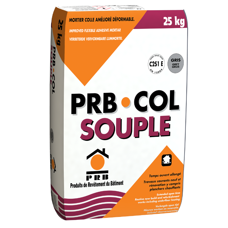 PRB Col Souple - Colle carrelage plancher chauffant et grands formats -  Allocarrelage