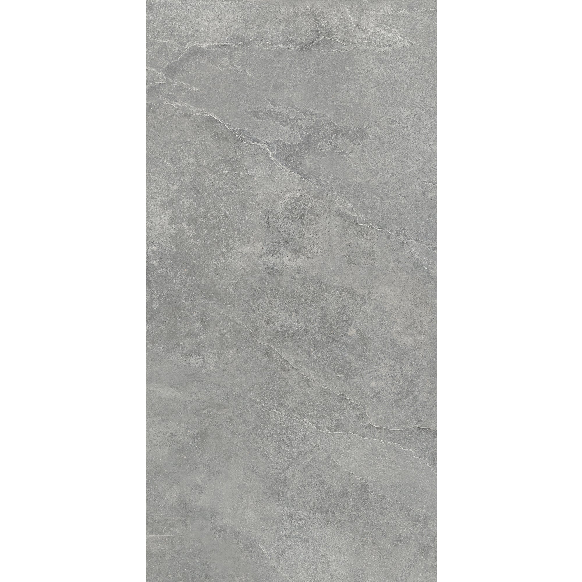 Lot 2 dalles extérieur effet pierre gris Siena, L.90 x l.45 cm x